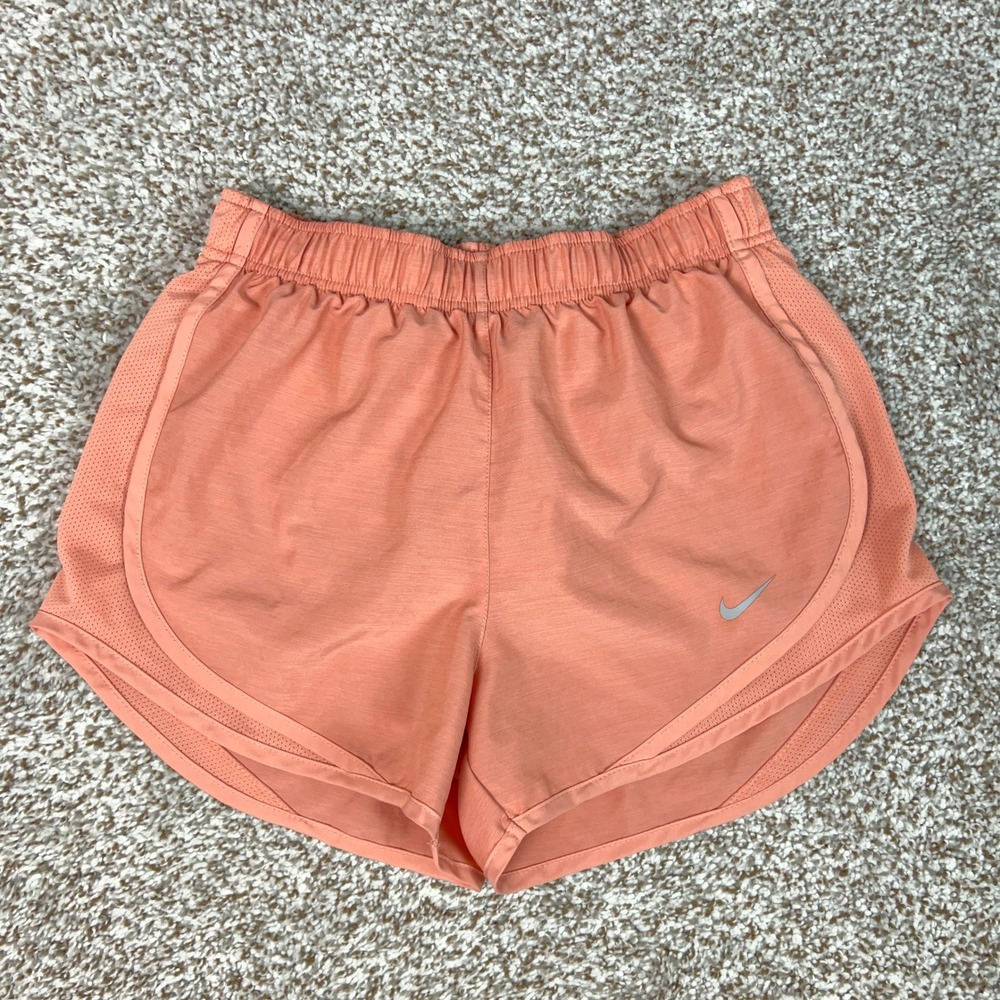 Nike Shorts Womens Extra Small Orange Running Activewear Breathable Lined Tempo